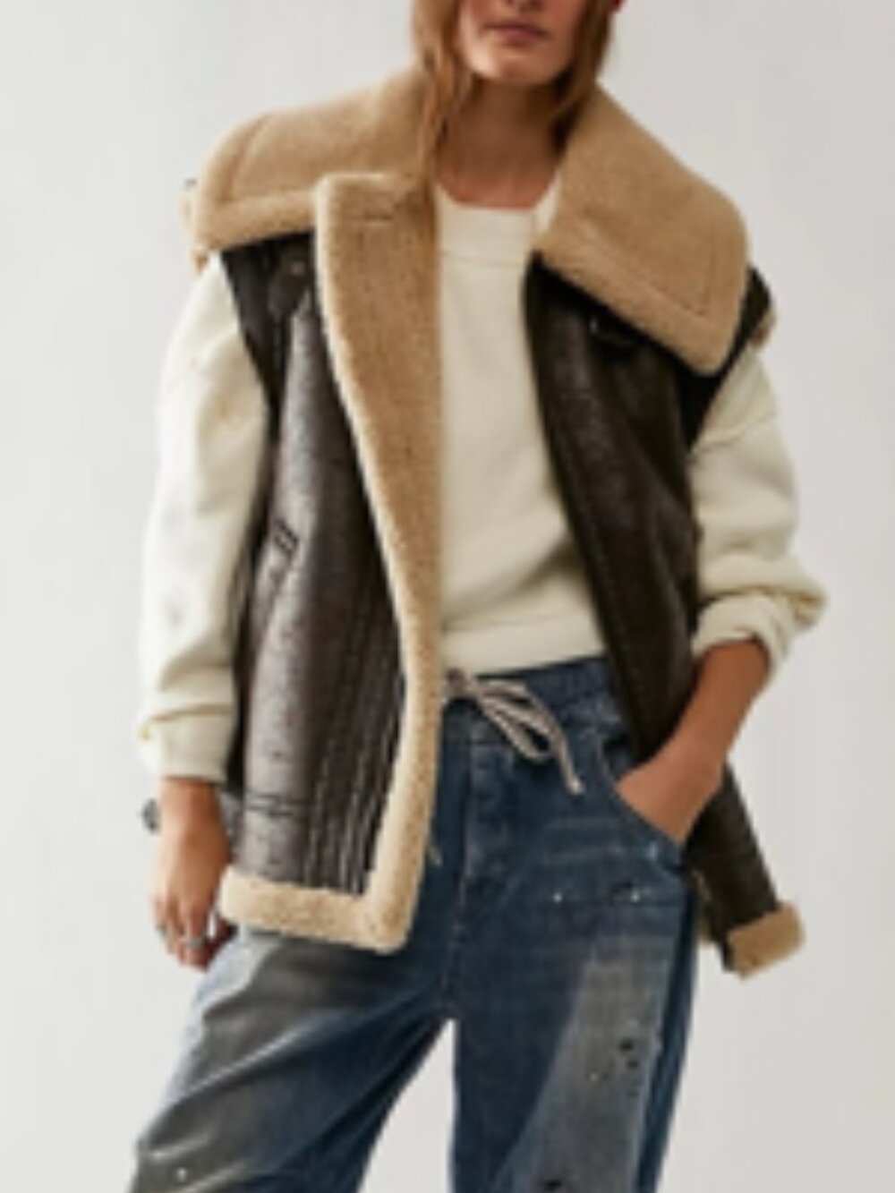 NWT Free People Bad Habits Cozy Vest Medium - Picture 13 of 15